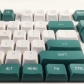 Dark Green White 104+45 CSA Profile PBT Doubleshot Keycap Set Cherry MX Mechanical Gaming Keyboard